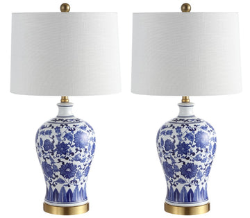 Jennifer 25.25" Ceramic/Metal LED Table Lamp